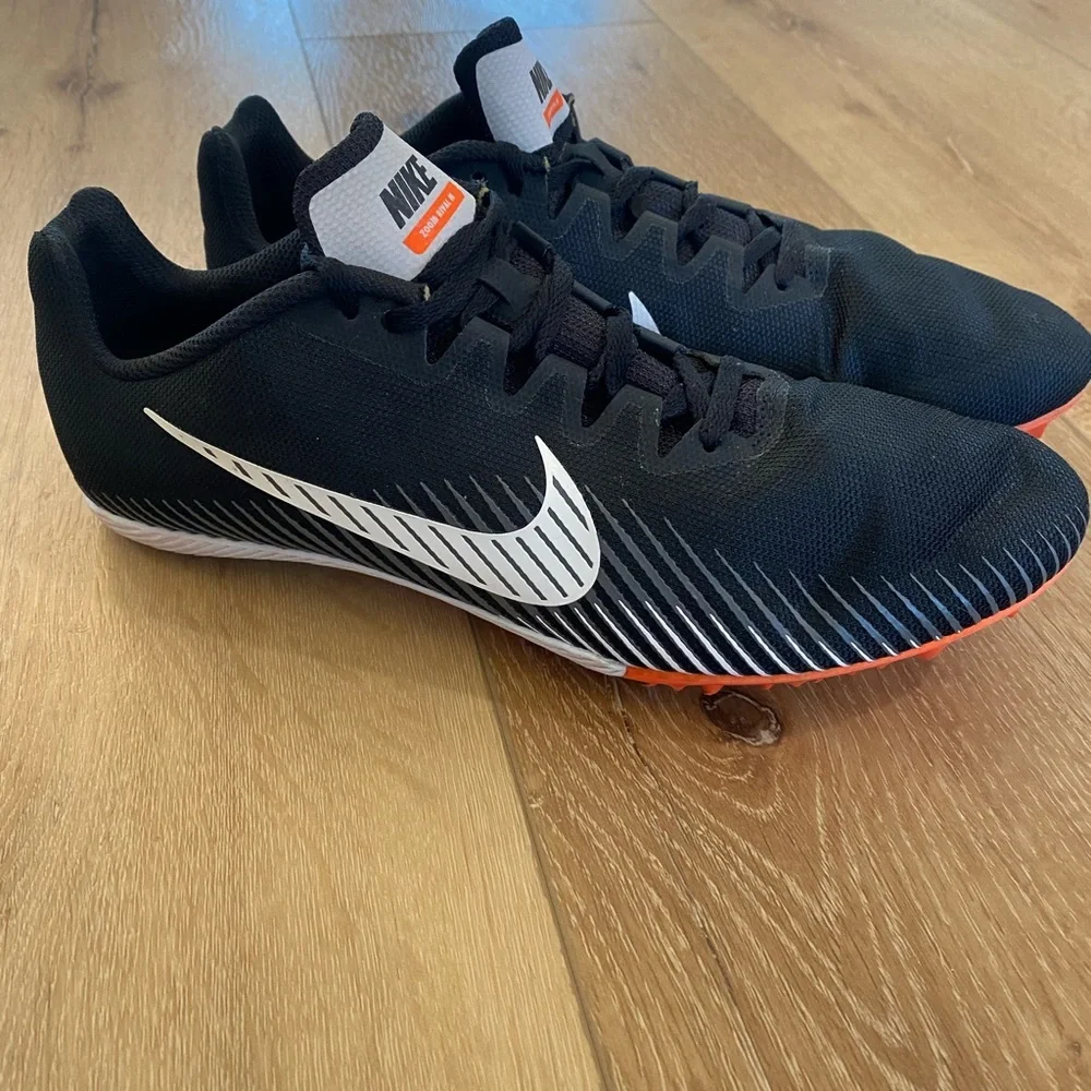 Nike Track Shoes Zoom Rival M 9 Spikes Black Hyper Crimson Running Men’s 11.5